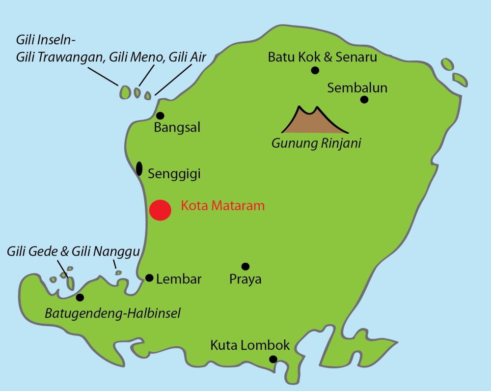 Karte Lombok